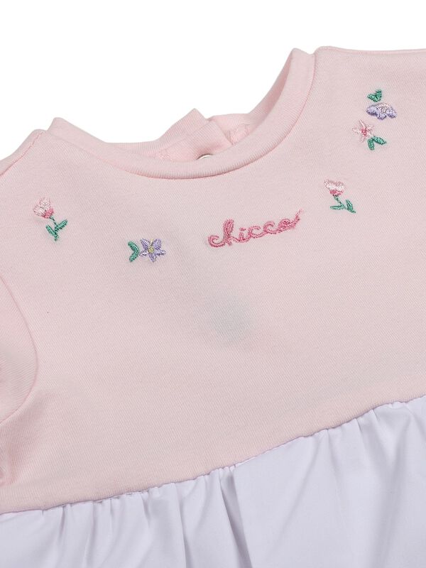 Girls Light Pink Short Sleeve dress with Panties image number 3